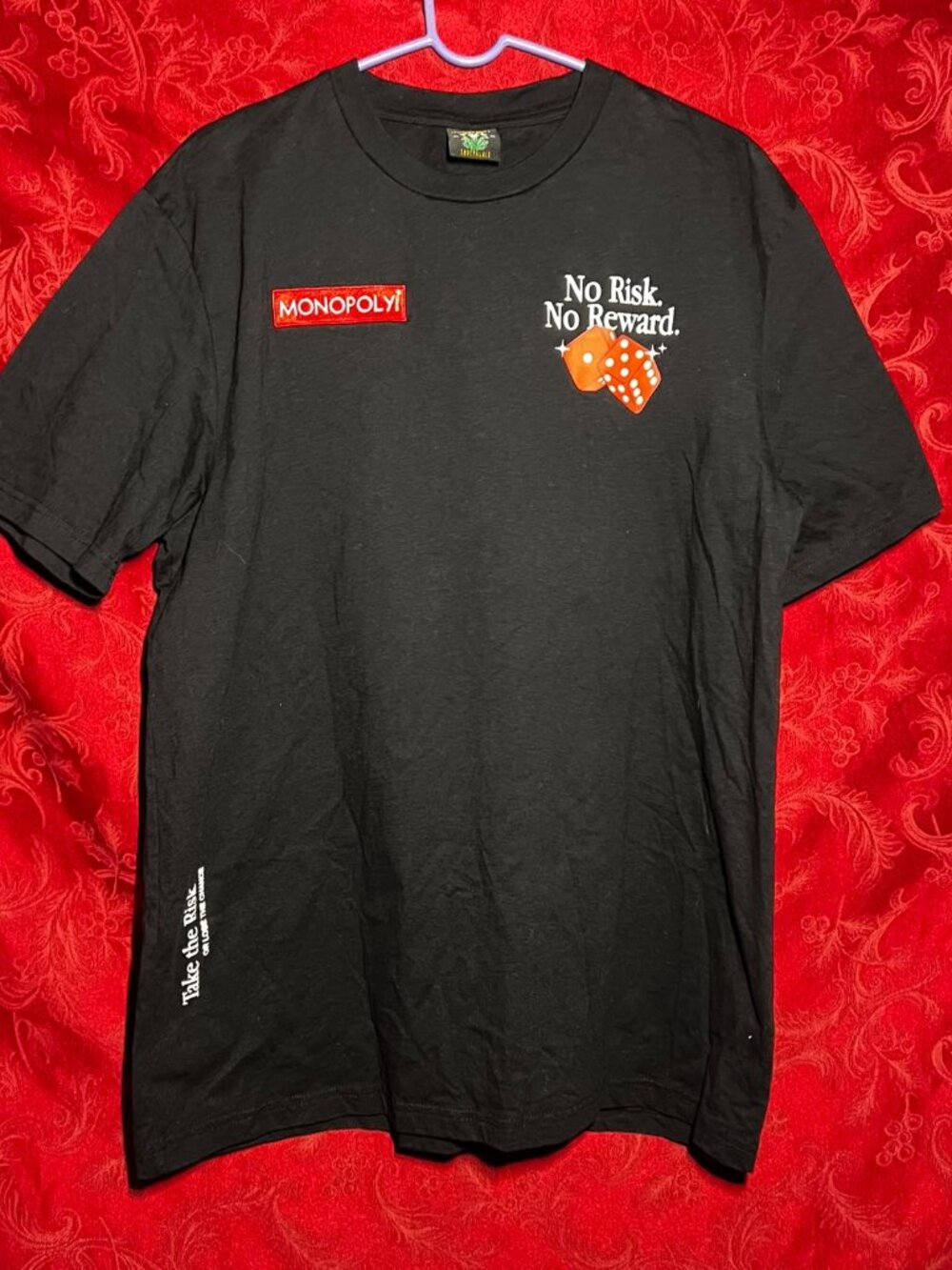 Shoe Palace Monopoly Money Uncle Pennybags Black Graphic Tee Shirt Size XL